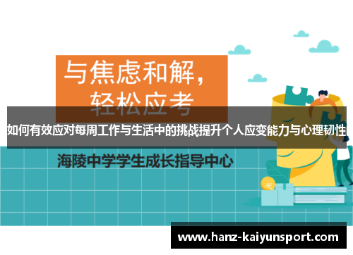 如何有效应对每周工作与生活中的挑战提升个人应变能力与心理韧性