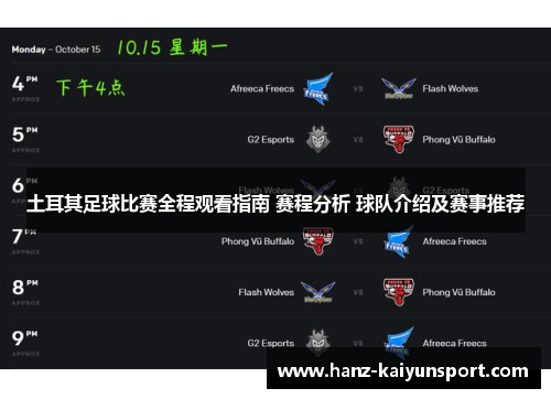 土耳其足球比赛全程观看指南 赛程分析 球队介绍及赛事推荐