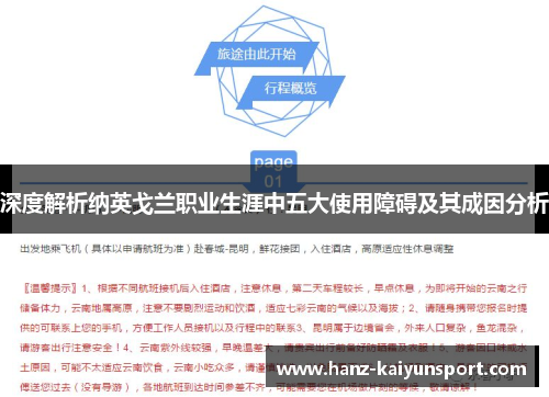 深度解析纳英戈兰职业生涯中五大使用障碍及其成因分析 深度解析纳英戈兰职业生涯中五大使用障碍及其成因分析